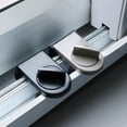 thumbnail image 2 of Juego de 2 cerraduras para ventanas correderas, puerta corredera ajustable, negro, 2 of 5