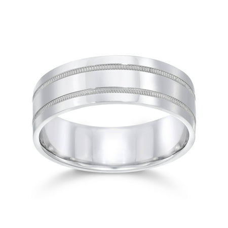 950 Wedding Ring - 7mm 950 Platinum Comfort Fit Wedding Band NEW Ring