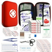 290 PCS First Aid Kits Car Portable First Aid Supplies Emergency Survival Kit for Home Travel Red AMORNING