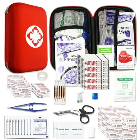 290 PCS First Aid Kits Car Portable First Aid Supplies Emergency Survival Kit for Home Travel Red AMORNING