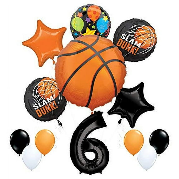 Basketball 6th Birthday Party Supplies Nothin' But Net Balloon Bouquet Decorations
