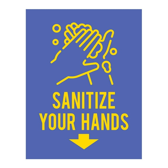 Koyal Wholesale Social Distancing Wash Your Hands Sanitize Your Hands Business Signs, 10-Pack