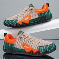 thumbnail image 4 of CORASUN Men's low-top round-toe lace-up shoes with printed splicing and color-block design. Stylish, trendy and versatile, this four‑season casual men's sneaker is suitable for outdoor sports, hiking, 4 of 4