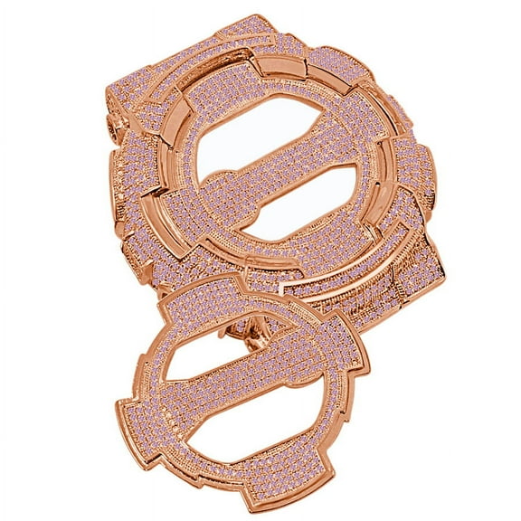 G-Shock Watch Series GA100 Bezel   Face Plate 2 Piece Combo Set 4.50 Cwt. Simulated Diamond 14K Rose Gold/Pink Finish Unisex Custom Insert Cover Case