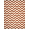 thumbnail image 3 of Safavieh Courtyard Bailey Chevron Indoor/Outdoor Area Rug, Terracotta/Beige, 8' x 11', 3 of 9