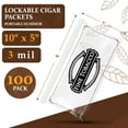 thumbnail image 2 of Clear Printed Fine Tobacco Cigar Bags, Reclosable Zipper Poly, 100 Count, 10 x 5 in, 2 of 7