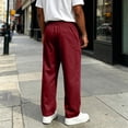 thumbnail image 5 of Nestiefly Men's Baggy Sweatpants Athletic Loose Wide Leg Elastic Waist Lounge Relaxed Open Bottom Joggers Pants with Pockets 2026 Wine 4XL, 5 of 7