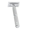 thumbnail image 1 of Graflsoa Vintage Stainless Steel Shaving Razor with Chrome Finish, Lightweight & Compact Design, Ideal for Home or Salon Use (Blades Not Included), 1 of 6