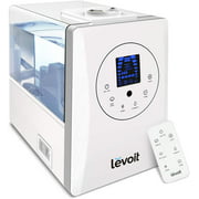 LEVOIT Humidifier for Bedroom, Warm and Cool Mist Humidifiers for Plants, Large Room, 6L Air Humidifier with Remote Control, Essential Oil Tray, Filterless, Auto Mode, Up to 60h, Display Off
