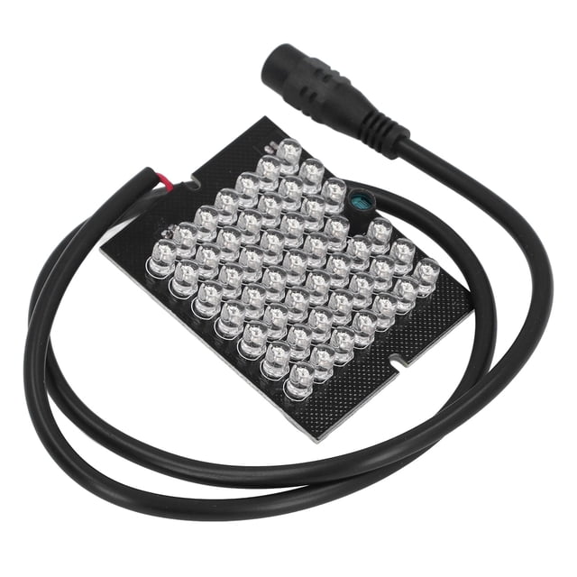 Lámpara Auxiliar De Cámara Infrarroja, Tablero De Luz De Cámara De 940 Nm DC12 V Diseño Compacto Alta Potencia 48 LED Negros Discretos Para Uso Doméstico En Interiores