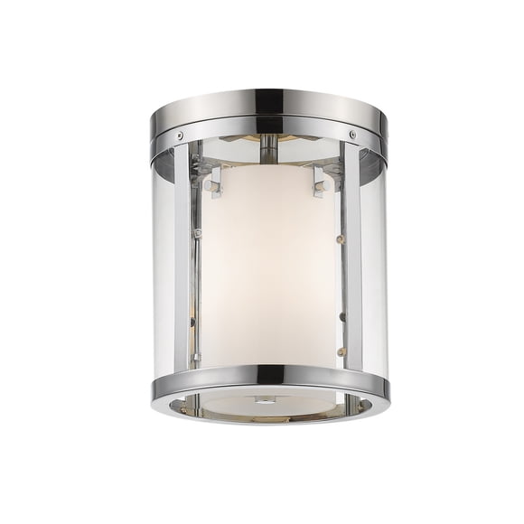 Z-Lite Willow Plafonnier Encastré à 3 Lumières en Chrome – Rond de 9 Po