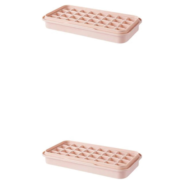 Billuyoard Molde para cubitos de hielo de PP, Color sólido, 32 rejillas de repuesto, barra de cocina, cubitos de hielo, gelatina, Chocolate, Rosa 2Conjunto
