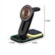 thumbnail image 3 of Cargador inalámbrico, inteligente, 15 W, carga rápida inalámbrica, reloj, auricular, luz nocturna, cargador inalámbrico 4 en 1, compatible con Android e iOS, soporte para teléfono móvil, carga rápida, 3 of 8