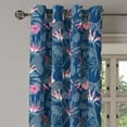 thumbnail image 3 of Ambesonne Tropical Theme Grommet Curtain, Palm Tree Leaves, 50"x63", Dark Lavender and Blue Grey, 3 of 5