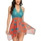 thumbnail image 5 of Trajes de baño sexy para mujer Traje de baño Tankini de malla de dos piezas Traje de baño ligero de secado rápido con pantalones cortos Blue Dot L Jormftte ZJWJ305-2, 5 of 5