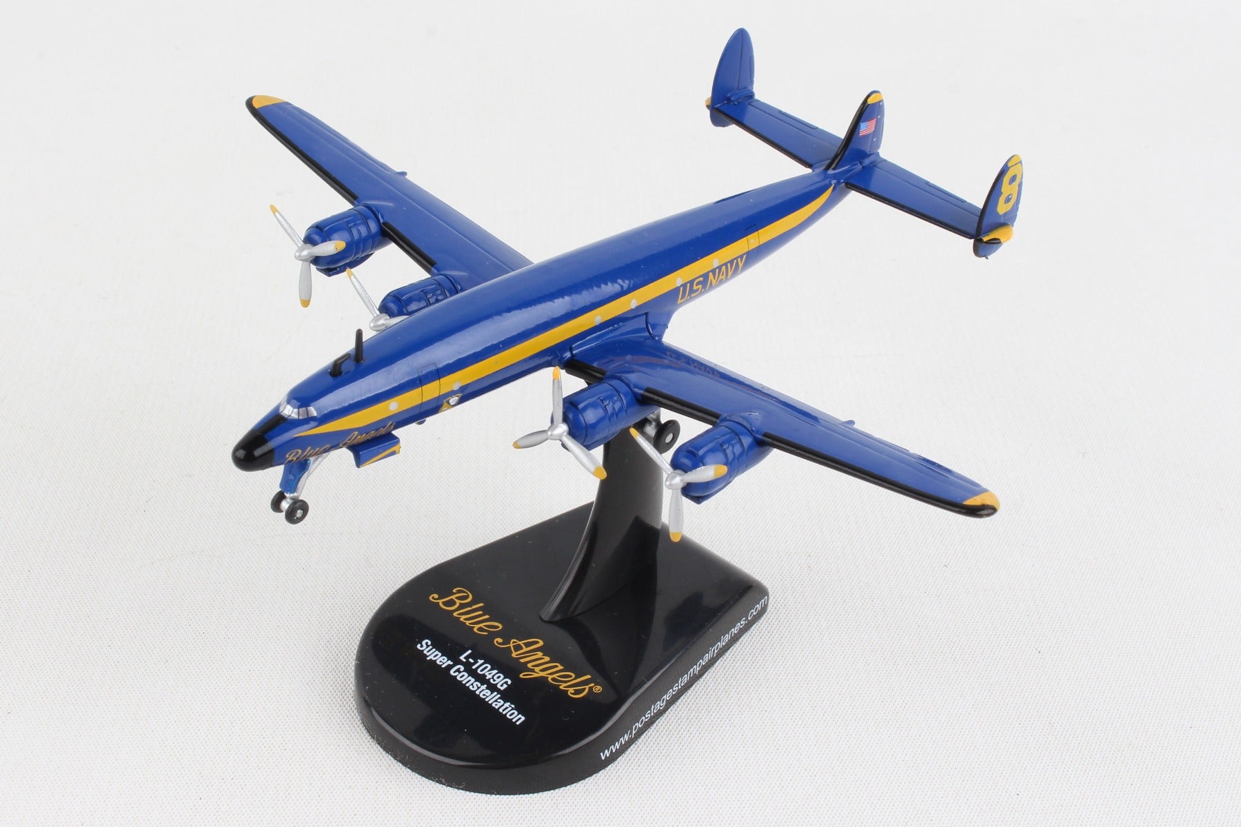 Lockheed L-1049G Super Constellation Commercial Aircraft "Blue Angels" US Navy 1/300 Diecast Model Airplane by Postage Stamp