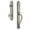 Satin Nickel, variant on Grandeur Arcsgrbur_Esetd_Na Arc Solid Brass Rose Dummy Full Plate 'S' Grip Handleset -