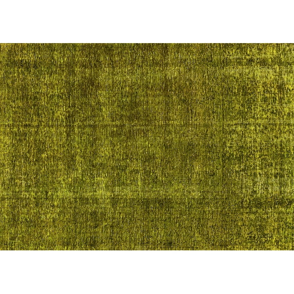 Ahgly Company Indoor Rectangle Oriental Yellow Industrial Area Rugs, 2' x 5'