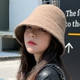 thumbnail image 4 of Ludlz Women Knit Bucket Hat, Warm Wide Brim Fisherman Cap Foldable Floppy Sunshade Visors, 4 of 8