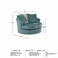 thumbnail image 3 of Signature Design by Ashley Laylabrook Blue Oversized Swivel Accent Chair, 3 of 12