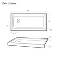 thumbnail image 4 of Voltaire 60 x 30 Shower Pan Base with Left Drain in Glossy Gray, 4 of 7