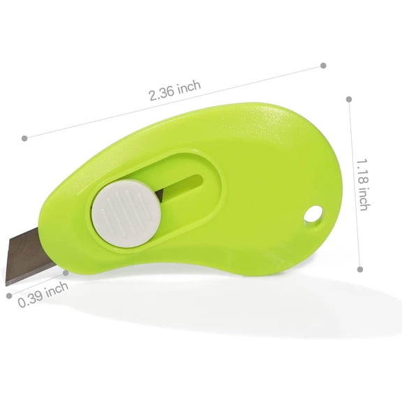 6 Pack Mini Box Cutter, Portable Mini Retractable Utility Knife Letter Opener Pocket Knives Colorful Office School Stationery for Cutting Envelope Paper Cardboard