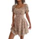 thumbnail image 1 of Vestido Estampado Vestido estampado de mujer con cordones Mini vestido de playa Vestido de cintura para arriba (Amarillo M) Ygjytge para Mujer Amarillo T 20, 1 of 7