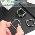 thumbnail image 3 of FENGGUIQU 9Ud Clips De Anillo D Metálicos Con Resorte Para Mochila Y Bolso Color Negro, 3 of 8