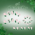 thumbnail image 5 of St. Patrick's Day Press-On Nails - Short Green Glitter Nail Stickers, Easy Application & Removal, Glossy Finish, Travel-Friendly Manicure for Holiday Celebrations, 5 of 9