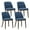 Blue, variant on Modern Upholstered Dining Chairs Set of 6 — Fabric Padded Side Chairs with Solid Wood Legs, Ideal for Kitchens and Dining Rooms,Blue