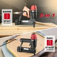 thumbnail image 4 of 3PLUS HF509040SP Pneumatic Nail Gun 18 Gauge 2" Brad Nails | 1/4'' Narrow Crown Stapler| 2 in 1, 4 of 8
