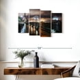 thumbnail image 3 of Elephant Stock Savannah Boardwalk Wall Art - Horizontal Multi Panel Canvas - Living Room Wall Decor - Places Multi Panel - Blue And Orange Decor - 36" x 22", 3 of 8