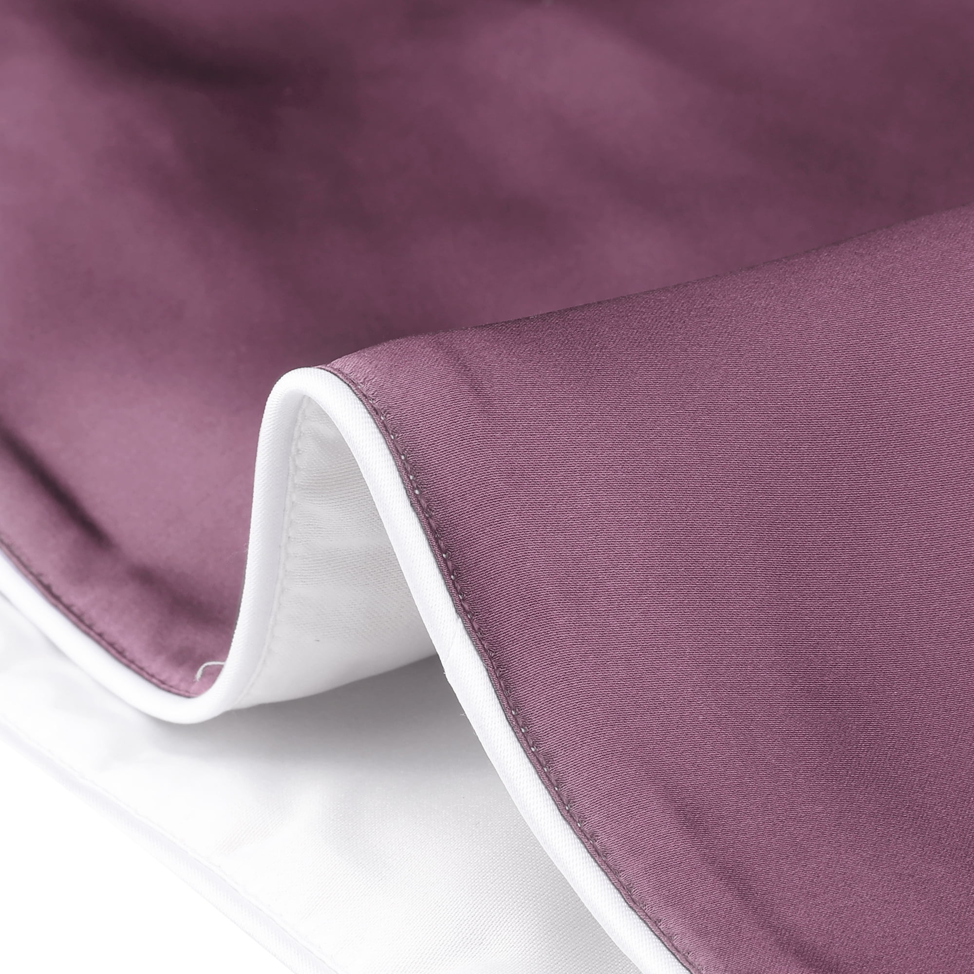 Unique Bargains Envelope Closure Soft and Smooth Silk Standard Pillowcase Purple Queen