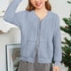 thumbnail image 4 of Cowsor Girls Bomber Jacket Coat Casual Stand Collar Zip Up Lightweight Fall Fashion Jackets Outfits with Pockets, 4 of 6