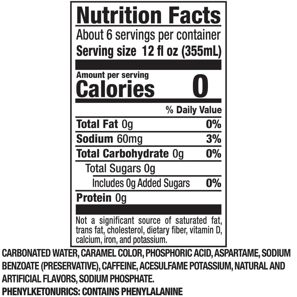 Dr Pepper Zero Sugar Soda Bottle 2 l - 5 Pack