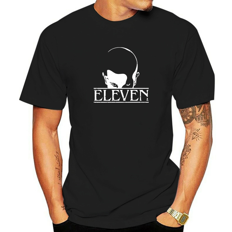 thumbnail image 2 of Stranger Style Pop Culture Things Eleven Cosplay Mens Black Size S-6XL T-Shirt, 2 of 5