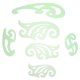 thumbnail image 5 of UPOUART 6Ud Plantillas Geométricas Para Dibujo Verde Claro Con Formas Variadas Para Artistas Y Arquitectos, 5 of 8