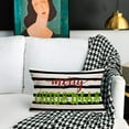 thumbnail image 2 of Quote Pillow Cases Merry Christmas 12x20 Inch Pillow Cover Black White Stripe Lumbar Decorative Home Pillowcase Winter Xmas Decoration Bedroom Couch Office Car Cotton Linen (S02) (S01), 2 of 5