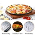 thumbnail image 2 of 12 Inch Non Stick Pizza Pan With Holes Perforated Kitchen Bakeware Carbon Steel Pizza Crisper Round Pizza Tray, Dishwasher Safe, 2 of 8
