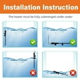 thumbnail image 6 of Tawatiler Aquarium Heater, 100W Small Submersible Fish Tank Heater with Digital Thermometer, Suitable for Marine Saltwater and Freshwater up to 15-30 Gallon, 6 of 9