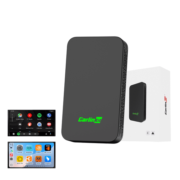 Carlinkit 5.0 Wireless Apple CarPlay Adapter, 2 in 1 Wire to Wireless CarPlay&Android Auto Dongle, 5.8Ghz Wifi, Plug&Play, Low Latency, Black