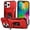 Red, variant on Fashion Case with Holder Stander Kickstand Drop Resistant Shockproof Case For iPhone 16 Pro Max (6.9inch)