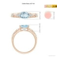 thumbnail image 3 of ANGARA Natural Oval 1.5 ct Aquamarine Vintage Style Ring with Diamond Accents in 14K Rose Gold for Women (Size-9x7mm) | March Birthstone, Anniversary, Jewelry Gift for Women | Natural Aquamarine Ring, 3 of 7