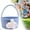 Blue, variant on Homesteed Easter Basket Bunny Storage Bin Woven Organizer for Kids Boys Egg Hunt Holiday Nursery Decor Gift Baskets Empty
