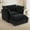 Black, variant on Euroco Modern Chenille Lounge Chair with Movable Ottoman, Curved Armrests & Wide Seat – Upholstered Single Sofa Set for Living Room, Bedroom, or Reading Nook