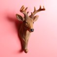 thumbnail image 5 of Vintage Animal Model Decoration Hanging Nails Home Door Back Wall Pendant Three-Dimensional Wall Decoration Resin Handicrafts 17*8.5*7.5cm Plum Deer, 5 of 8