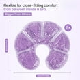 thumbnail image 3 of Breast Ice Pack 2 Pack Gel Ice Pack for Breast Surgery, Reusable Nursing Ice Pack Hot or Cold Therapy Breast Pad for Breastfeeding, Engorgement Relief (Purple), 3 of 7