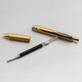 thumbnail image 4 of EnerGel Alloy Gold Barrel Premium Retractable Liquid Gel Pen, 0.7mm Medium Line, Black Ink, 1 Pen, 4 of 6