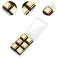 thumbnail image 6 of DOMELAY Stainless Steel Chilling Ice Cubes Drinks Chilling Stones for Cocktails 6 Gold, 6 of 9