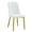 White(Gold Legs), variant on LUFTUT Modern PU Leather Dining Chair Set of 2, White Upholstered Chairs with Gold Metal Legs, Ergonomic Armless Chairs for Dining Room, Kitchen, Living Room, 300 lb Capacity